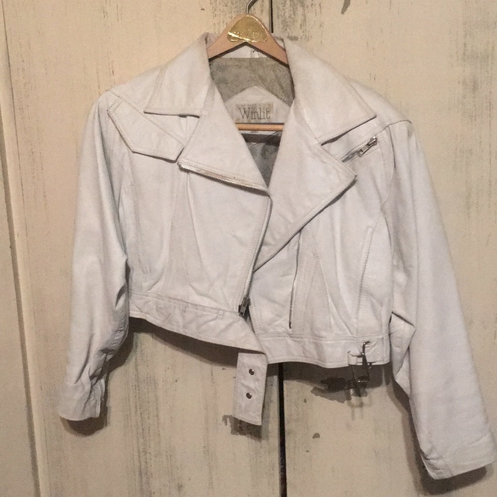 Edgy Wilson vintage genuine leather jacket Madonna 80s